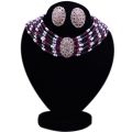 Multicolor Jewelry Set With Center Golden Stone For Women - Multi Color. 