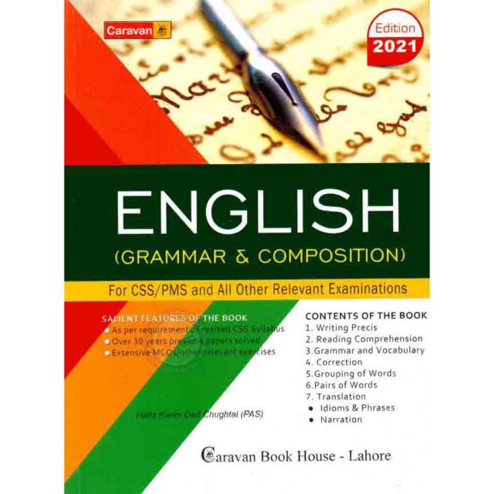 Caravan English Grammar & Composition Book By Hafiz Karim Dad