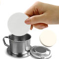 Coffee Dripper Paper 200pcs Natural Unbleached Coffee Filter Paper for Moka Pot Dripper Universal Coffee Maker Accessories 51/53/58/60mm Sizes Disposable Round Filters. 