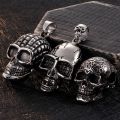 Retro Stainless Steel Mens Punk Skull Pendant Necklace For Men Domineering Halloween Accessories Gothic Biker Jewelry Male New. 