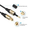 CableCreation (15.24m) (50 ft) Toslink Male to Mini Toslink Male Digital SPDIF Audio Optical Fiber Cable 24K Gold Plated Compatible with Audio, iMac, Mac Pro&More. 
