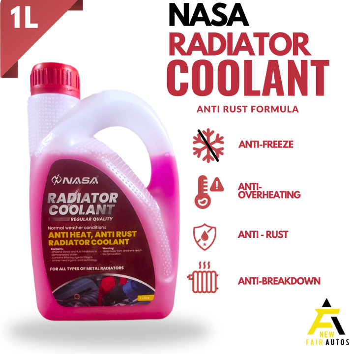 NASA Radiator Coolant Red 1 L – Anti‑Freeze, Anti‑Rust, OAT Formula ...