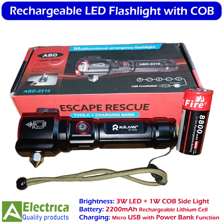 Multi-Functional%20Rechargeable%20LED%20Flashlight%20RL-2210%20%7C%203W%20LED%20Torch%20with%20Side%20Light,%20Power%20Bank,%20Safety%20Hammer,%20USB%20Charging%20by%20Electrica%20-%20Image%206