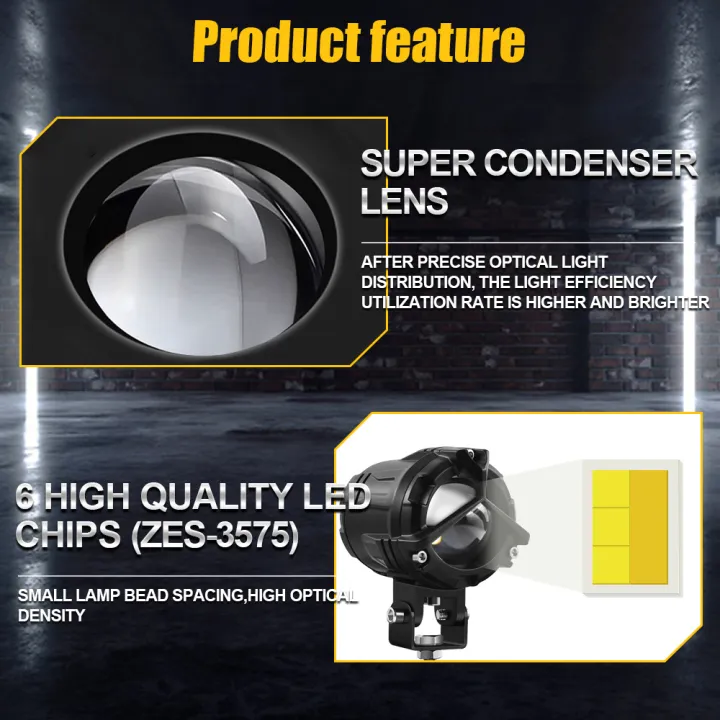 Mercedes%20Style%20Universal%20Mini%20Driving%20Light%20Super%20Bright%20Projector%20Lens%20Double%20Color%20Led%20Light%20Round%20Shape%20With%20Y%20Shape%20Front%20Frame%20Laser%20Beam%20Spot%20Projector%20White/Yellow%20LED%20Light%20Top%20Recommended%20Product%20Universal%20Fitment%20Honda,%20Suzuki,%20Yamaha%20etc%20-%20Image%202