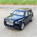 Die-Cast Rolls-Royce Cullinan SUV Model Car Toy with Sound and Light 1/24 Scale Pull Back. 