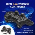 2.4G Wireless Controller Game Stick With 64gb Tf Card Plug and Play Video Game Stick Built in 10000+ Games, 4K High Definition HDMI Output with Two Game Controllers. 