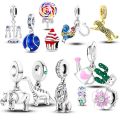 Charms plata de ley 925 Animal Charm Food Beads Libra charms Fit Pandora 925 Original Bracelet Key Chain 925 original charm. 