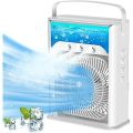 Portable Air Cooler ,4-In-1 Personal Air Cooler Mini Evaporative Fan, Portable AC Mobile Air Conditioner with 360°Rotation, 7 LED Light,3 Wind Speeds, 3 Spray Modes for Office Desk Bedroom Kitchen (LARGE SIZE). 