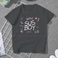 WOMEN'S Sus Boy tattoo design T shirts Lil Peep Viking boy 100% cotton tops humor short sleeve crewneck tees new arrival T-shirt. 