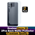 Realme Narzo 50 Back Protector Carbon Fiber Matte Soft Skin Sheet For Realme Narzo 50 - 2Pcs. 