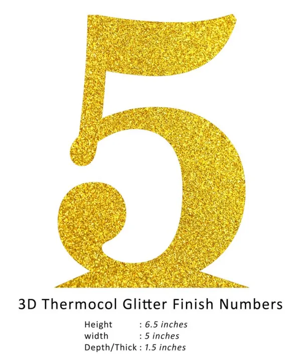Styrofoam%203D%20Numbers%20Glitter%20Finish%20(Golden)%20Number%205%20-%20Image%202