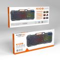 K108 RGB Gaming Keyboard with Metal Frame, Mechanical Feel Keys, Mobile Holder, Numeric Keypad, Multi-Color RGB USB Keyboard. 