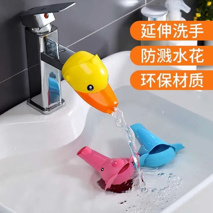 Children's%20Shower%20Splash%20Prevention%20Filter%20Water%20Diversion%20Extender%20Baby%20Duckling%20Cute%20Cartoon%20Silicone%20Faucet%20Wash%20basin%20-%20Image%202