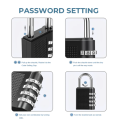 4 Digit Password Combination Lock for Suitcase, Locker, Drawe - Resettable Combination Code Padlock for Total Security. 