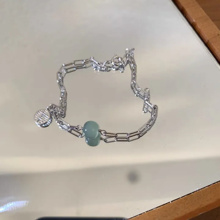 Fashion%20Jewelry%20Chinese%20Jade%20Pendant%20Exquisite%20Bracelet%20For%20Girls%20Elegant%20Trend%20Charm%20Metal%20Hand%20Chain%20For%20Girls%20Stylish%20Festive%20Birthday%20Friends%20Gift%20Jewelry%20Accessories%20Trendy%20Trendy%20Bracelets%20For%20Women%20-%20Image%205