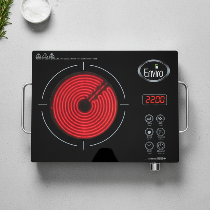 Enviro Infrared Hot Plate HP-6654 | Electric Cooking Stove | Touch Control | Glass Ceramic Cooktop | Digital Display