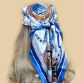 Towel popular print square 023 Oumei Toutan sunscreen silk scarf 2M shawl fashion sand 90*90C shaped bandana. 