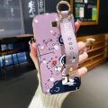 YIWESAN For Samsung J7 Prime 2 Case With Wristband New Design Phone Case For Girl Women Thin Pattern Fashion Astronaut Shockproof Plating Silicone Casing Full Cover SoftCase Protection Cases. 