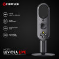 FANTECH MCX02 LEVIOSA Live Active Noise Cancellation ANC Professional Condenser Microphone With Auto Ducking And Monitoring Cardioid Polar Pattern RGB Button For Live Streaming PC Gaming Recording - Black. 