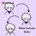 ColorCoral Killua 3D Motion Sticker Hunter X Hunter Car Decals Anime Sticker Waterproof Decals for Cars,Laptop, Refrigerator, Etc. 
