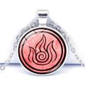 Avatar The Last Airbender Necklace for Women Jewelry Air Nomad Fire and Water Tribe Dome Glass Pendant Chain Necklace Men Gifts. 