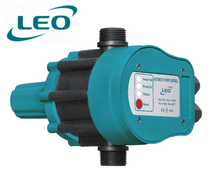 LEO PS-04A , ELECTROMAGNETIC PRESSURE SWITCH FOR AUTOMATIC PUMP CONTROL IN DOMESTIC WATER UNIT WITH NON RETURN VALVE INCLUDING CABLE , EURPEON STANDARD