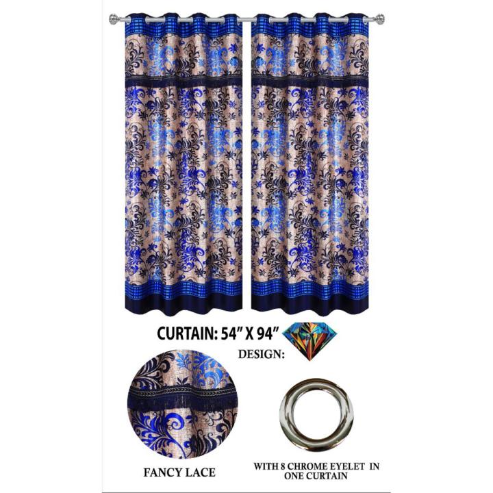 Diamond Crystal Cotton Curtains,Fancy curtains, Fancy Cotton Satin curtains A set of two pcs(1pair)
