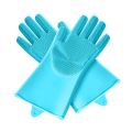 1 Pair Silicone Pet Dogs Cats Hair Cleaning Bathing Grooming Massage Gloves. 