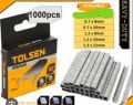 Tolsen 1000pcs Staple Gun Pins  Tacker Staples Wire Refill (0.7 x 8 x 10mm | 1.2 x 8 , 10 , 12mm). 