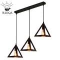 1 Pack Matte Black Triangle shape Pendant Light Fixtures Over Kitchen Island, Hanging Ceiling Lamp, E26/E27 Medium Base, Bulbs not Included.. 