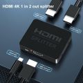 HDMI Splitter 1 in 2 Out, SELIACR 1080P Full HD 3D 4K HDMI Splitter with Micro USB Power Cable for Dual Monitors Supports MacBook, Xbox, PS4, PS3, Blu-Ray Player, DVD, HDTV. 
