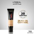 L'Oreal Paris - LOreal Infallible 24H Matte Cover Liquid Foundation 110 Rose Vanilla. 