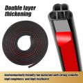 1/5M Car Door Rubber Seal Strip Double Layer 5 Holes Weatherstrip Self Adhesive Soundproof Strip Thickened L B Shape Tailgate Edge Strip Universal Auto Exterior Accessories. 