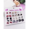 Earrings set of 12 pairs for girls fashion ear rings tops studs - PS. 