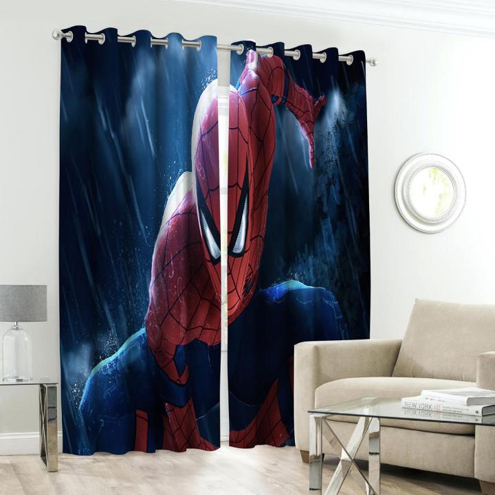 Spiderman Digital Printed Curtain Pair