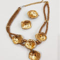 Gold Plated Necklace Set with Earrings for Girls & Women. 