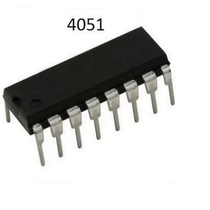 TC4051 8 Channel analog Multiplexer/Demultiplexer IC - 16Pin