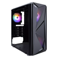 Boost Tiger Pro Gaming PC Case - High-Performance ATX Tower with RGB Lighting and Enhanced Cooling System with 3 Fans. 