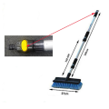 Solar Panel Cleaning Brush- Telescopic Wash Brush with Extendable 12ft Pole - With water inlet Built-in - High quality aluminum rod - with on/off Button - Micro fiber bristle.. 