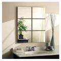 9pcs DIY Square Mirror Tile Wall Sticker Self Adhesive Room Decor for Modern Art. 