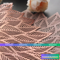 Rose Gold Round Placemats for Dinner Table Set of 2/4 Metallic Hollow Out Flower Shaped Table Mat Pressed Vinyl Place Mats Table Decor Wedding Accent Centerpiece - SIZZLAY. 