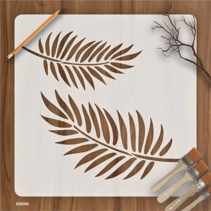 Jungle Palm Leaves Reusable Stencil For Wall Painting Scrapbook Coloring Embossing Album Decorative Paper Card Template