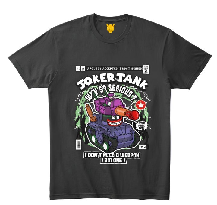Joker Tank Pop Culture Men's Black T - Shirt - Customized