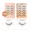 NEW 5 pairs 3D mink natural makeup eyelash extension long cross volume soft false eyelashes winged faux cils. 