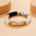 👍MUJI Retro Style Stretch Bracelet For Women Female Hot Sale Vintate Temperament Resin Acrylic Bracelet Modern Jewelry. 