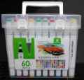 Twin Tip Alcohol Ink Marker Set - 60 Color Sets. 