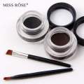 MISS ROSE GEL EYELINER 2 COLOR  SET BLACK AND BROWN 24 HOURS LONG LASTING WATERPROOF. 