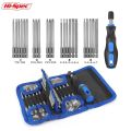 Hi-Spec 110mm Screwdriver Bit Set Quick Release Long Screwdriver Bit Magnetic Bit Holder Screwdriver Bit Adapter in Tool Bag. 