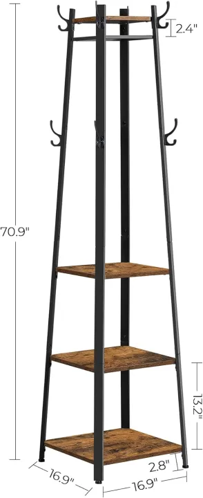 Coat%20Rack%20with%203%20Shelves,%20Stand%20with%20Hooks%20for%20Scarves,%20Bags%20and%20Umbrellas,%20Steel%20Frame,%20Industrial%20Style,%20Rustic%20Brown%20and%20Black%20-%20Image%202