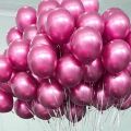 15pcs 10inch Original Shiny Pink Chrome Balloons Genuine Metallic Balloon Pink Theme Balloon Party High Quality Latex Balloon Birthday Party Decoration, Wedding helium balloon. 